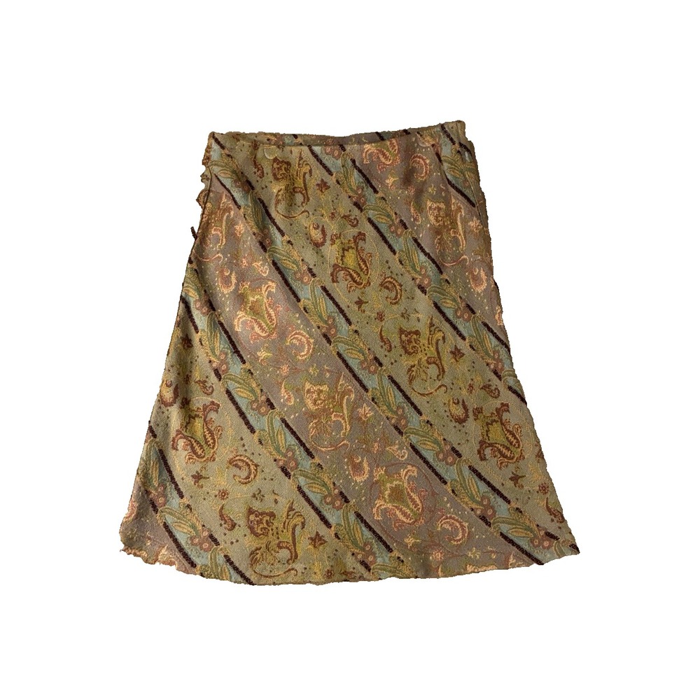 VTG Cabi Women Paisley Tapestry Midi M Skirt Multicolored A-Line Practical Magic
